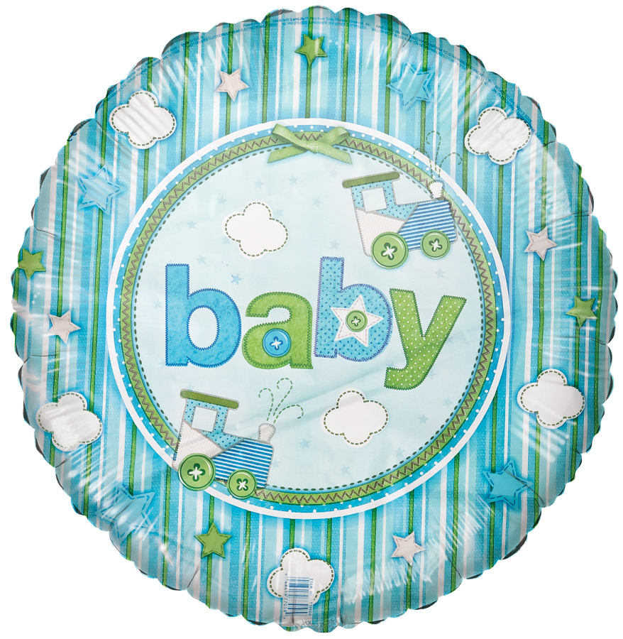 18" Baby Boy Blue Carter Foil Balloons