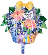22" "Happy Easter" Bouquet Of Flowers Mylar Balloon