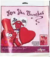 "Love You Bunches" Bouquet Of Balloons Including an Airwalker