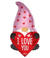 36" I Love You Gnome Foil Balloon