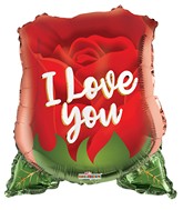 18" I Love You Rose Foil Balloon