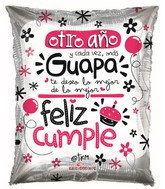 20" Feliz Cumple Guapa (Spanish) Foil Balloon