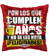 18" Por Los Que Cumplen (Spanish) Foil Balloon