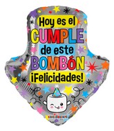 18" Cumple Bombón Flecha Shape (Spanish) Foil Balloon