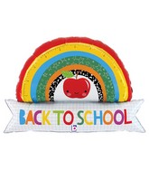 35" Foil Shape Back to School Rainbow Banner Foil Balloons