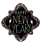 29" Foil Shape New Year Party Confetti Frame Foil Balloons