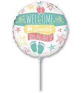 9" Airfill Only Sweet Baby Mini Foil Balloon