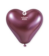 13" Gemar Latex Balloons (Bag of 25) Shiny Pink Heart