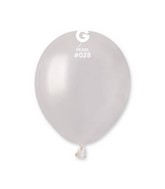 5" Gemar Latex Balloons (Bag of 100) Metallic Pearl