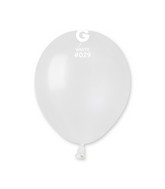5" Gemar Latex Balloons (Bag of 100) Metallic Metallic White