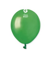 5" Gemar Latex Balloons (Bag of 100) Metallic Metallic Green