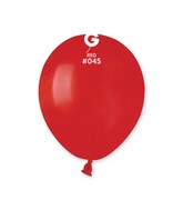 5" Gemar Latex Balloons (Bag of 100) Standard Red