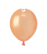 5" Gemar Latex Balloons (Bag of 100) Metallic Metallic Peach
