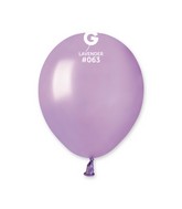 5" Gemar Latex Balloons (Bag of 100) Metallic Metallic Lavender