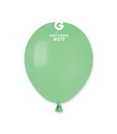 5" Gemar Latex Balloons (Bag of 100) Standard Mint Green