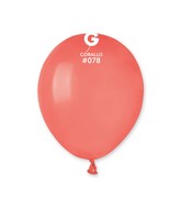 5" Gemar Latex Balloons (Bag of 100) Standard Corallo