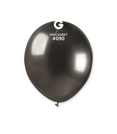 5" Gemar Latex Balloons (Bag of 50) Shiny Space Grey