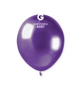 5" Gemar Latex Balloons (Bag of 50) Shiny Purple