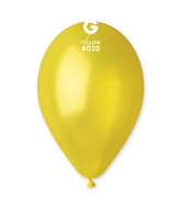 12" Gemar Latex Balloons (Bag of 50) Metallic Metallic Yellow