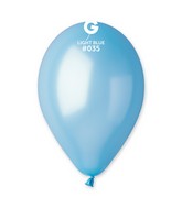 12" Gemar Latex Balloons (Bag of 50) Metallic Metallic Light Blue