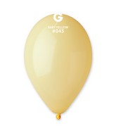 12" Gemar Latex Balloons (Bag of 50) Standard Baby Yellow