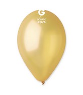 12" Gemar Latex Balloons (Bag of 50) Metallic Dorato