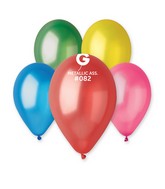 12" Gemar Latex Balloons (Bag of 50) Metallic Metallic Assorted