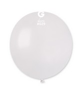 19" Gemar Latex Balloons (Bag of 25) Metallic Metallic White