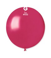 19" Gemar Latex Balloons (Bag of 25) Metallic Metallic Berry Red
