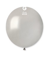 19" Gemar Latex Balloons (Bag of 25) Metallic Silver