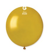 19" Gemar Latex Balloons (Bag of 25) Metallic Gold