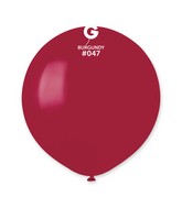 19" Gemar Latex Balloons (Bag of 25) Standard Burgundy