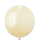 19" Gemar Latex Balloons (Bag of 25) Metallic Metallic Ivory