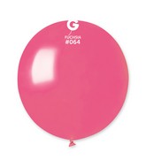 19" Gemar Latex Balloons (Bag of 25) Metallic Metallic Fuchsia