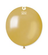 19" Gemar Latex Balloons (Bag of 25) Metallic Dorato