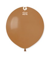 19" Gemar Latex Balloons (Bag of 25) Standard Mocha