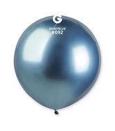 19" Gemar Latex Balloons Pack Of 25 Shiny Blue