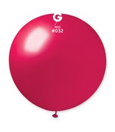 31" Gemar Latex Balloons (Pack of 1) Giant Metallic Berry Red