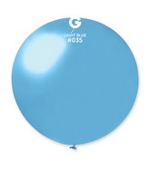 31" Gemar Latex Balloons (Pack of 1) Giant Metallic Light Blue