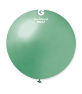 31" Gemar Latex Balloons (Pack of 1) Giant Metallic Aquamarine