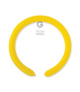 260G Gemar Latex Balloons (Bag of 50) Modelling/Twisting Yellow