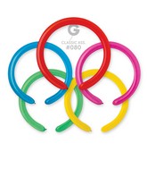 260G Gemar Latex Balloons (Bag of 50) Modelling/Twisting Assorted