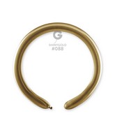 260G Gemar Latex Balloons (Bag of 50) Shiny Gold Twisting/Modelling*