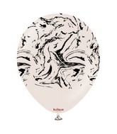 12" Kalisan Nebula Print White Sand Latex Balloons (25 Per Bag)