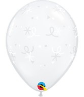 11" 6-Point Stars & Confetti Latex Balloon Clear (50 Per Bag)