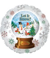 9" Airfill Only Let It Snow Globe Foil Balloon