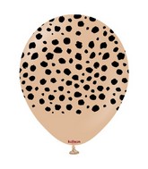 12" Safari Cheetah Desert Sand Printed Kalisan Latex Balloons (25 Per Bag)