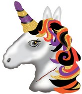 10" Airfill Only Halloween Unicorn Foil Balloon
