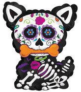 10" Airfill Only Jack Skeleton Puppy Foil Balloon