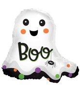 9" Airfill Only Boo Ghost Foil Balloon